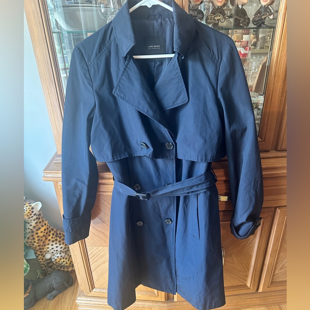 Zara Women's Navy Trench Coat